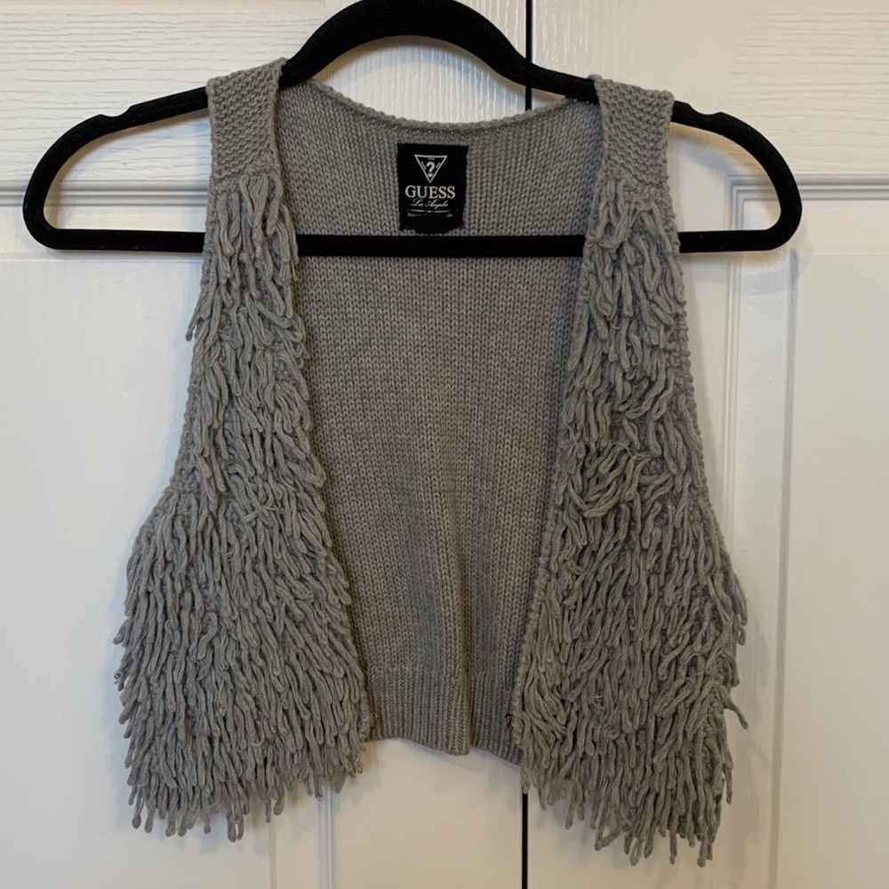 Guess knit vest with bottom clasp/hook size S